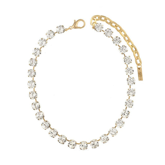 Tova Oakland Necklace In Antique Gold/clear With Foil - Macoma Boutique