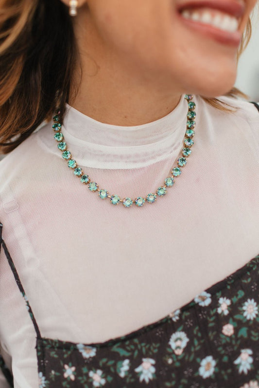 Tova Oakland Necklace In Light Turquoise Purple Haze - Macoma Boutique310 Accessories/Jewelry