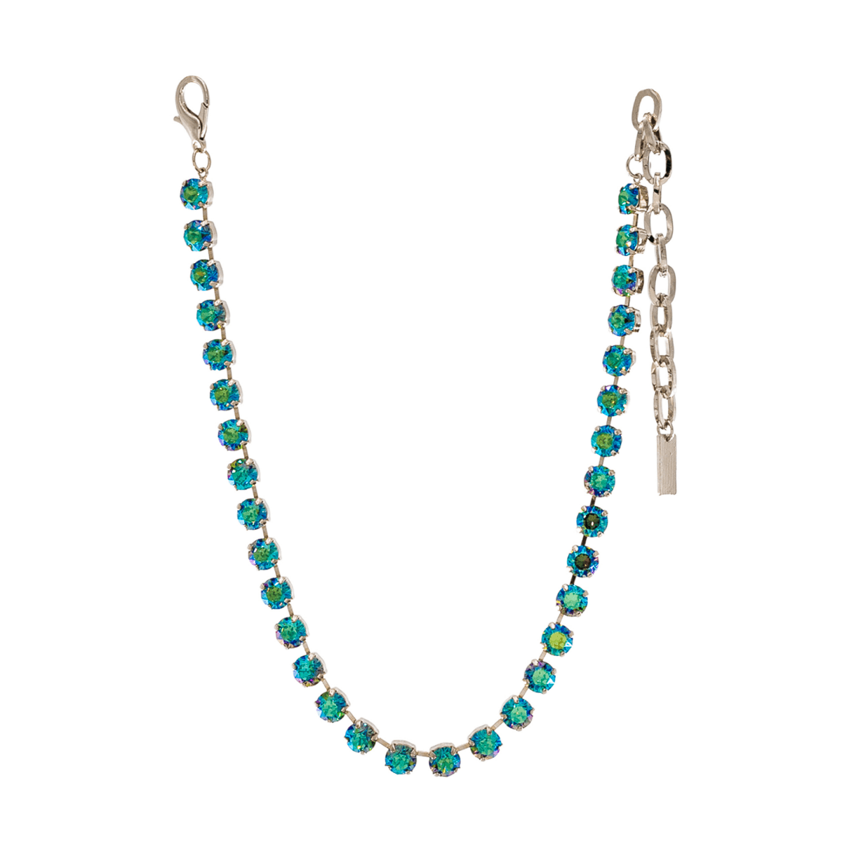 Tova Oakland Necklace in Silver Aqua Verde