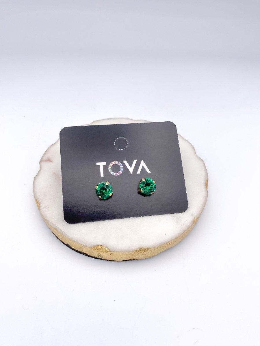 Tova Oakland Studs in Gold Emerald - Macoma Boutique310 Accessories/Jewelry