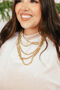 Tova Owen 5 Strands Necklace in Antique Gold
