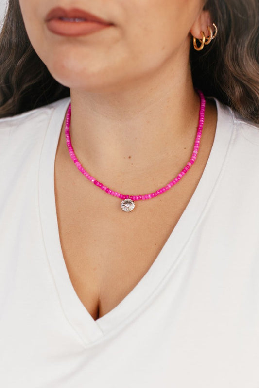 Tova Paige Necklace in Hot Pink - Macoma Boutique310 Accessories/Jewelry
