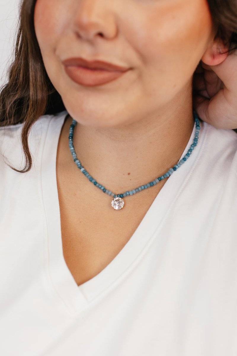 Tova Paige Necklace in Teal
