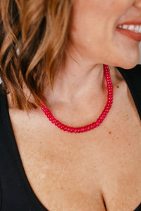 Tova Pollyanna Necklace in Hot Pink