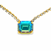 Tova Rhys Rectangle Necklace in Aqua Bohemica Champagne - Macoma Boutique310 Accessories/Jewelry