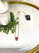 Tova Rhys Rectangle Necklace in Rose - Macoma Boutique310 Accessories/Jewelry
