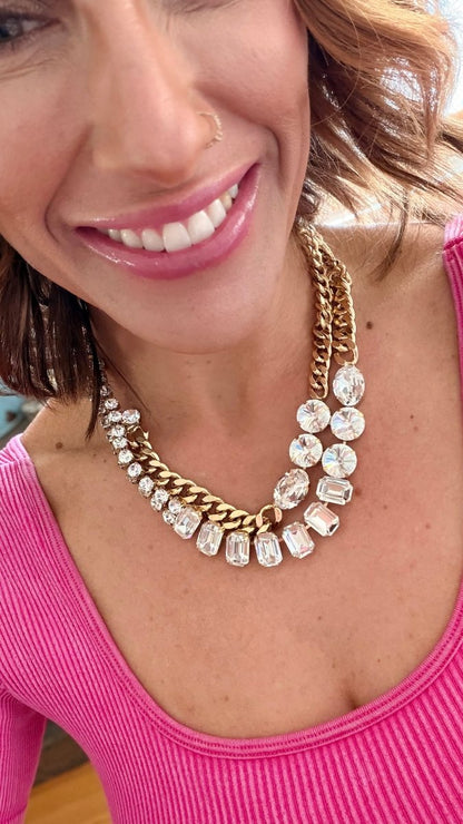 Tova Rochelle Necklace In Clear - Macoma Boutique310 Accessories/Jewelry