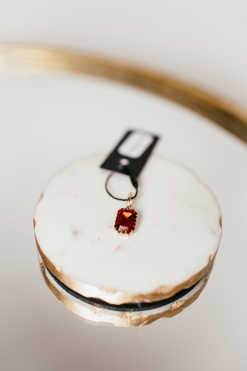 Tova San Antonio Pendants - Medium Rectangle Scarlet