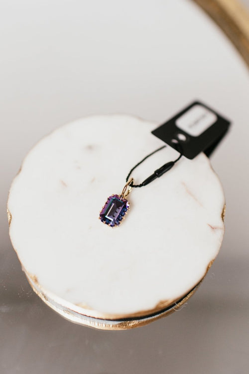 Tova San Antonio Pendants - Medium Rectangle Tanzanite Glimmer - Macoma Boutique310 Accessories/Jewelry