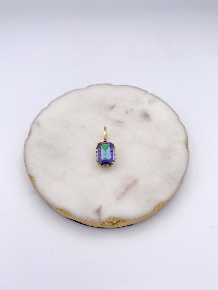 Tova San Antonio Pendants - Medium Rectangle Tanzanite Glimmer - Macoma Boutique310 Accessories/Jewelry