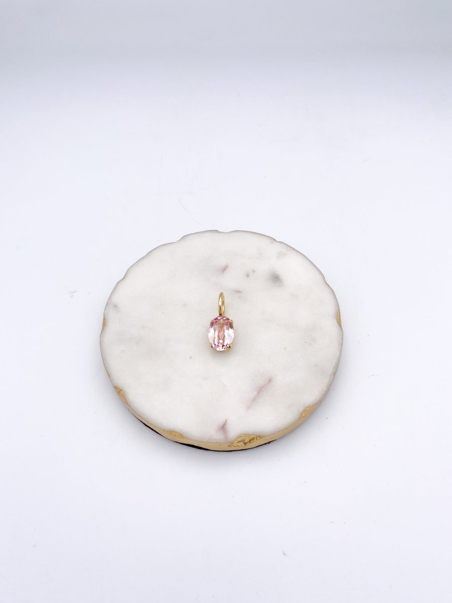 Tova San Antonio Pendants - Oval Light Rose Glimmer - Macoma Boutique310 Accessories/Jewelry