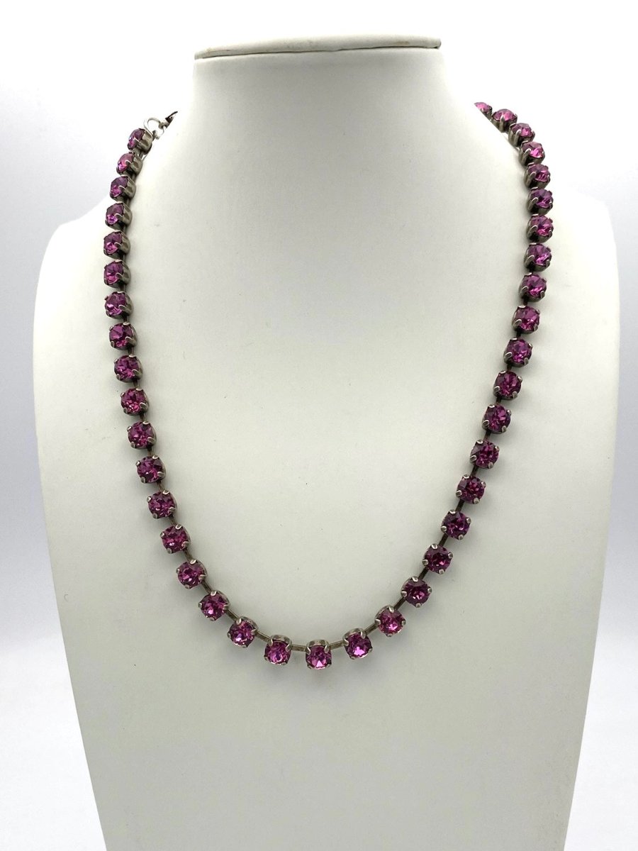 Tova Sarina Necklace in Antique Silver / Dark Rose - Macoma Boutique310 Accessories/Jewelry