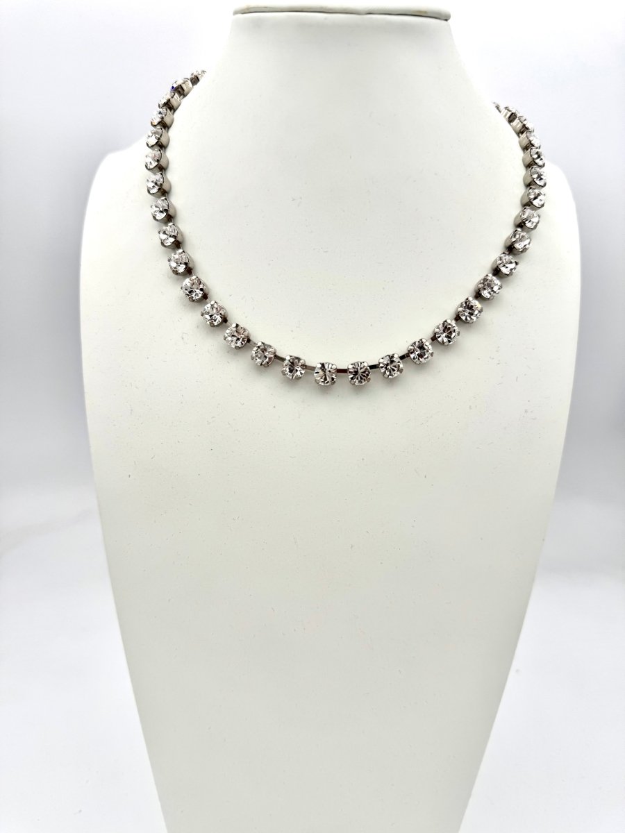 Tova Sarina Necklace in Silver Clear - Macoma Boutique310 Accessories/Jewelry