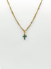 Tova Single Mini Cross Necklace in Zircon - Macoma Boutique310 Accessories/Jewelry