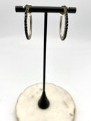 Tova Slim Hoop Earrings in Antique Silver Jet - Macoma Boutique310 Accessories/Jewelry