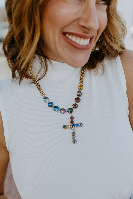 Tova Sofitella Necklace in Navy Mix - Macoma Boutique310 Accessories/Jewelry