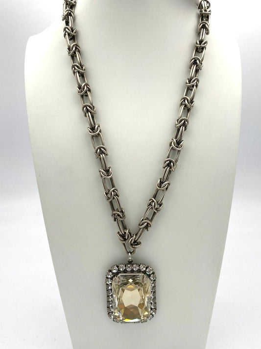 Tova Soleil Necklace in Antique Silver/Silver Shade - Macoma Boutique310 Accessories/Jewelry