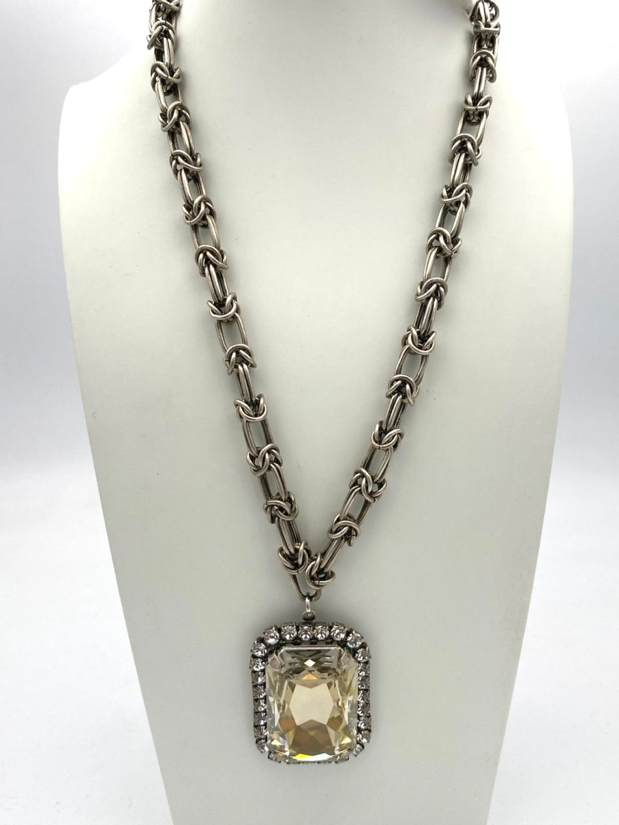Tova Soleil Necklace in Antique Silver/Silver Shade - Macoma Boutique310 Accessories/Jewelry