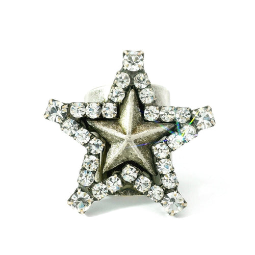 Tova Super Star Ring in Antique Silver - Macoma Boutique310 Accessories/Jewelry