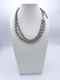 Tova Treyvon Necklace in Antique Silver Clear
