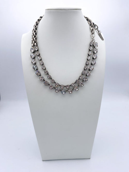 Tova Treyvon Necklace in Antique Silver Clear - Macoma Boutique310 Accessories/Jewelry