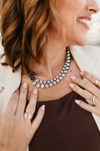 Tova Treyvon Necklace in Gunmetal Clear