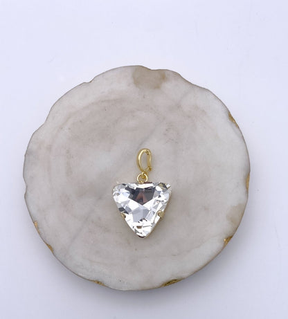 Triangle Charm in Clear - Macoma Boutique310 Accessories/Jewelry