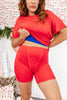 Tucked In Sleep Shorts In Red - Reg & Curvy - Macoma Boutique290 Loungewear/Sets