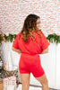 Tucked In Sleep Shorts In Red - Reg & Curvy - Macoma Boutique290 Loungewear/Sets