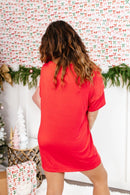 Tucked In Sleep Top In Red - Reg & Curvy - Macoma Boutique290 Loungewear/Sets