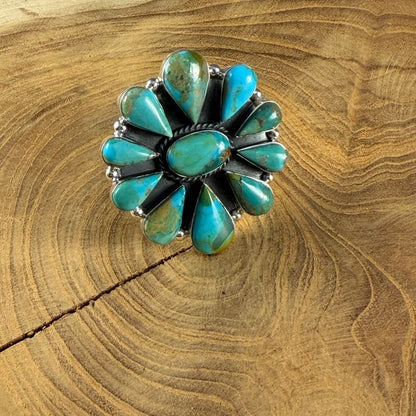 Turquoise Garden Adjustable Ring - Macoma Boutique315 Jewelry