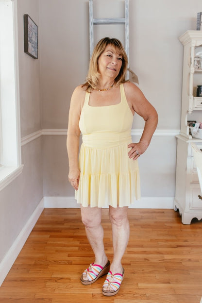Twirl Worthy Dress In Yellow - Macoma Boutique250 Dresses