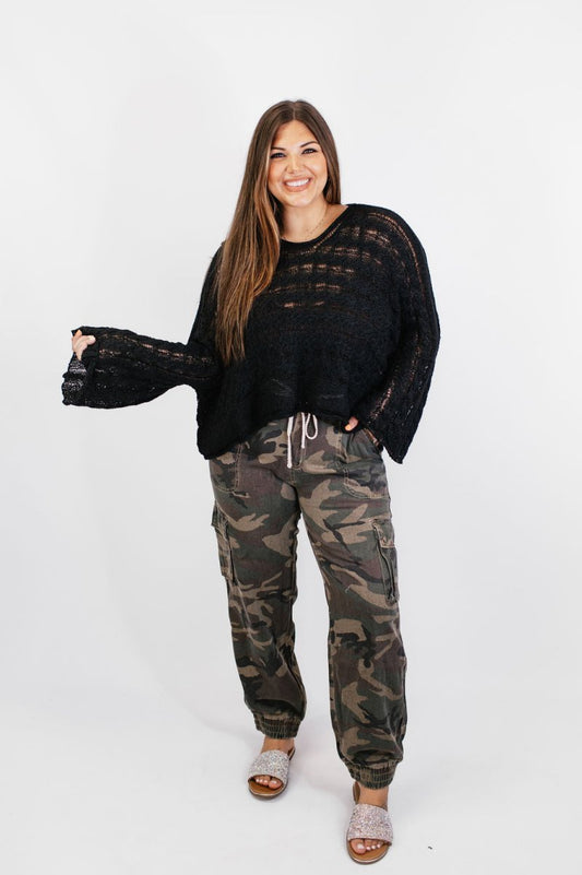 Twisted Cable Top - FINAL SALE - Macoma Boutique120 Long Sleeve