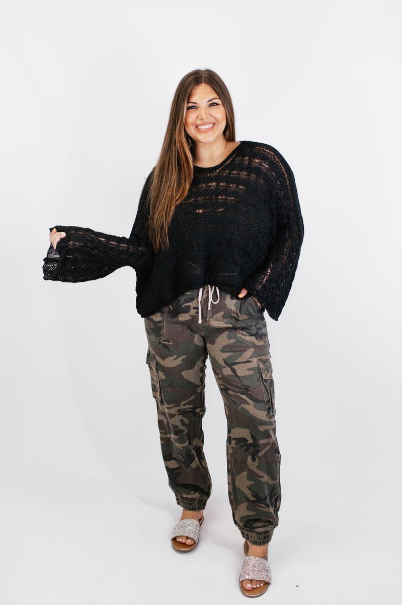 Twisted Cable Top - FINAL SALE - Macoma Boutique120 Long Sleeve