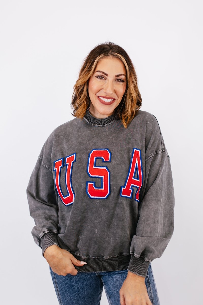 United Cozy Of America Sweatshirt - FINAL SALE - Macoma Boutique130 Sweaters