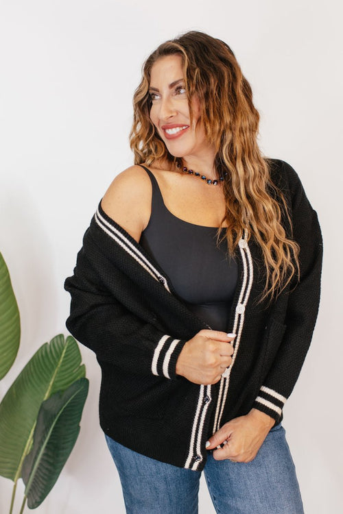 Varsity Vibes Cardigan - Reg & Curvy - Macoma Boutique220 Cardigans/Kimonos