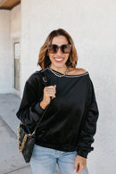 Velour Airplane Mode Top In Black - Reg & Curvy - Macoma Boutique120 Long Sleeve