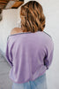 Velour Airplane Mode Top In Purple - Reg & Curvy - Macoma Boutique120 Long Sleeve
