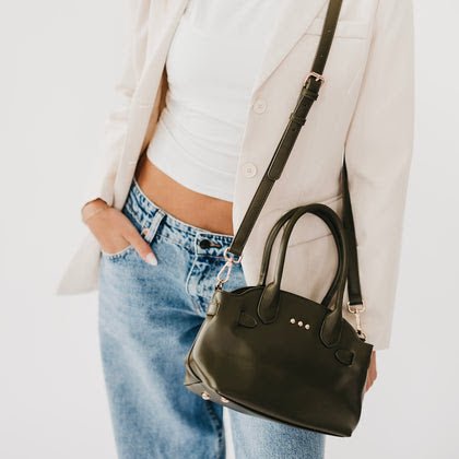 Veronica Small Tote In Olive - Macoma Boutique310 Accessories