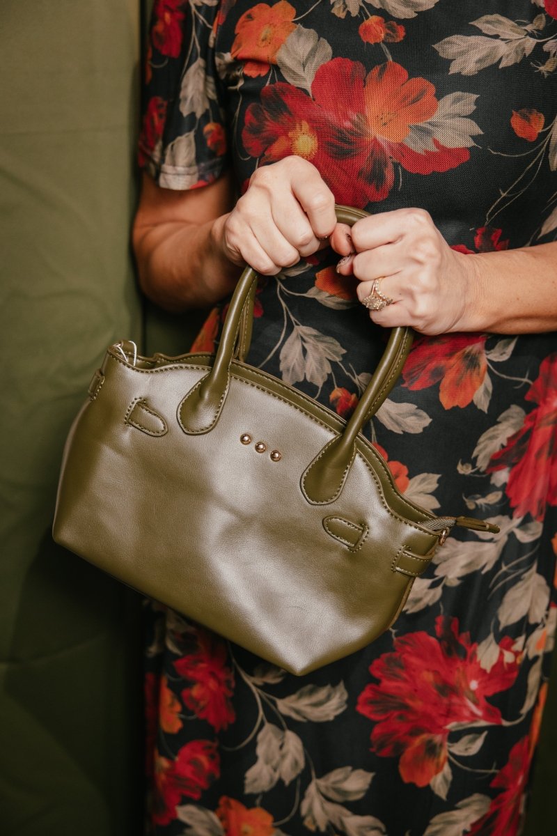 Veronica Small Tote In Olive - Macoma Boutique310 Accessories