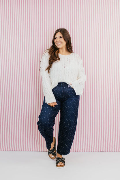 Vervet Rhinestone Dreams Barrel Jeans - Macoma Boutique170 Denim