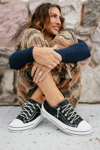 Very G Black Madeline Tooled Sneakers