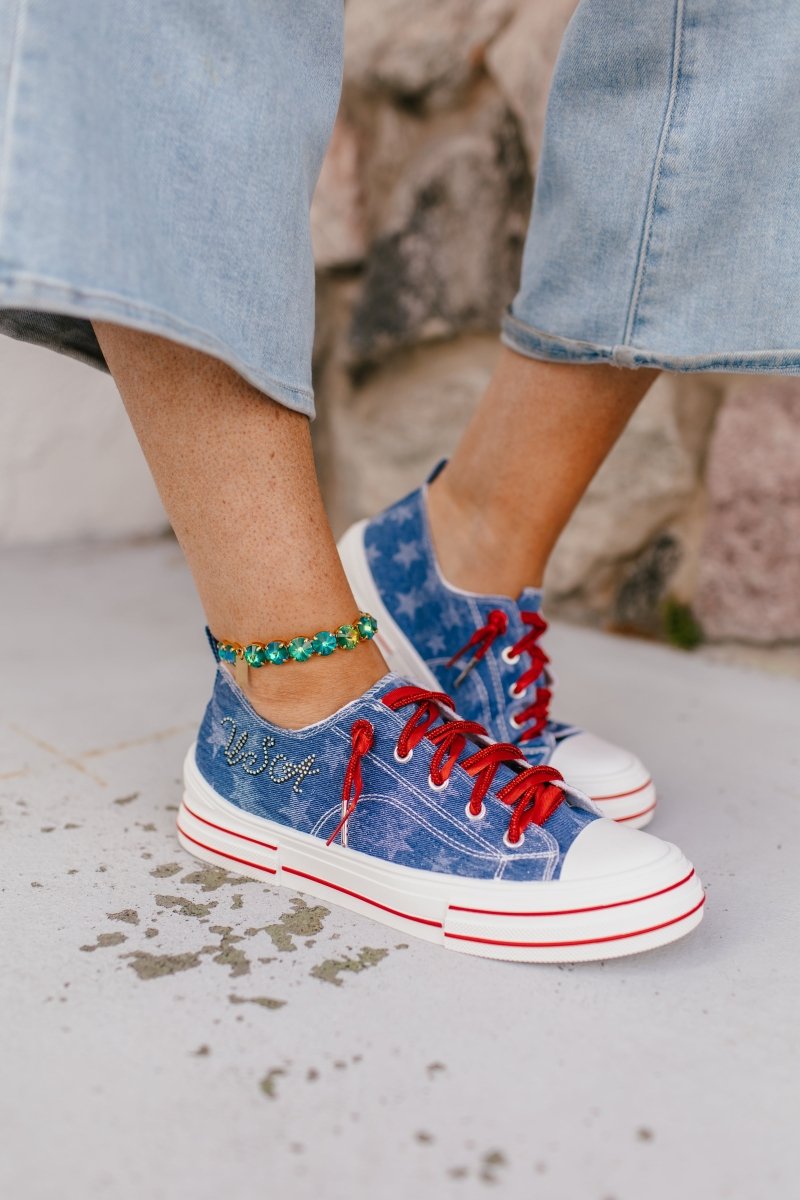 Very G Dark Denim Aman Usa Sneakers - Macoma Boutique301 Sneakers