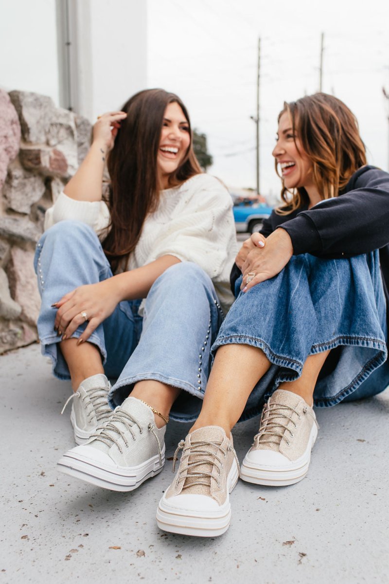 Very G Gold Glitter Aman Sneakers - Macoma Boutique301 Sneakers