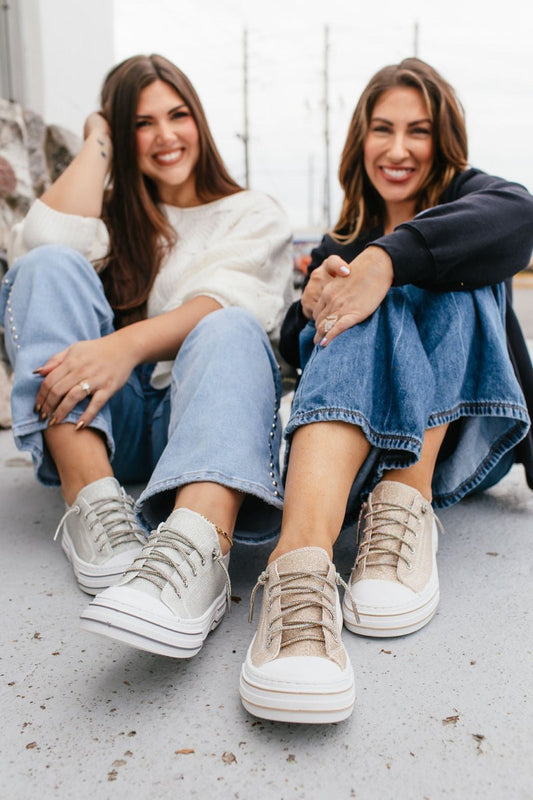 Very G Gold Glitter Aman Sneakers - Macoma Boutique301 Sneakers