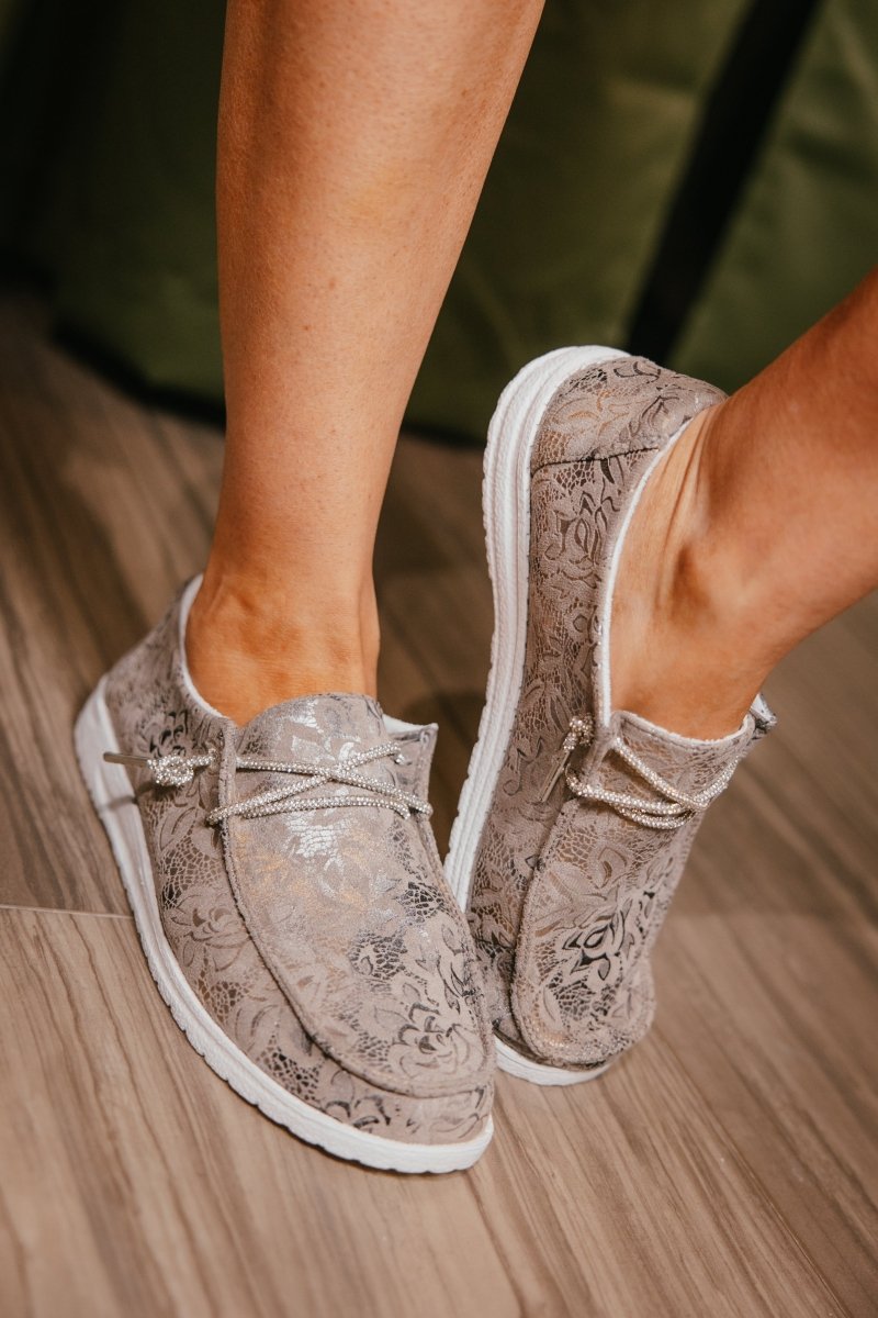 Very G Grey Holly Prints Sneakers - Macoma Boutique301 Sneakers