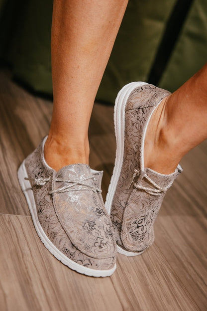 Very G Grey Holly Prints Sneakers - Macoma Boutique301 Sneakers