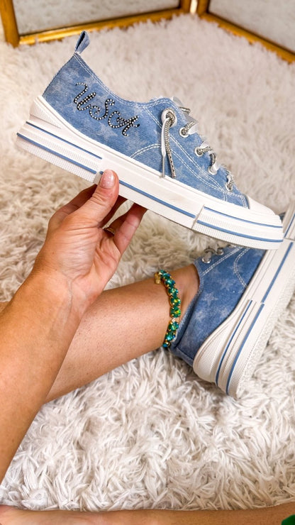 Very G Light Denim Aman Usa Sneakers - Macoma Boutique301 Sneakers