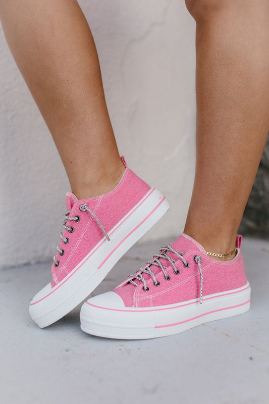 Very G Pink Harmon Sparkle Sneakers - Macoma Boutique301 Sneakers