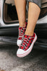 Very G Red Plaid Aman Sneakers - Macoma Boutique301 Sneakers